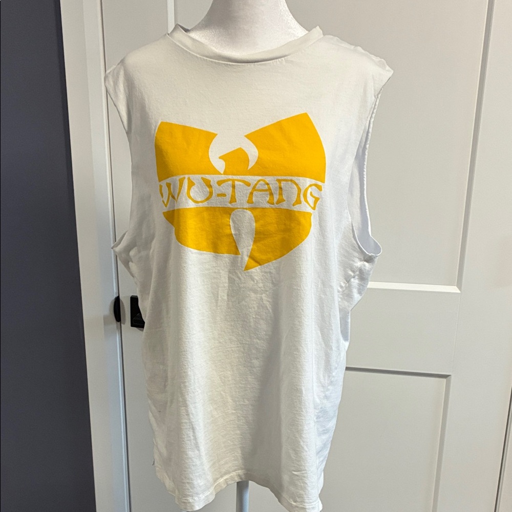 Divided Wu-Tang Clan White and Yellow Sleeveless Tee